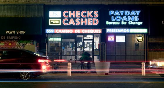 Personal loans concept with money and calculator